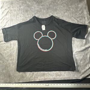 Disney Mickey Mouse Monorail Cuffed Sleeve Shirt by Her Universe Size L Womens